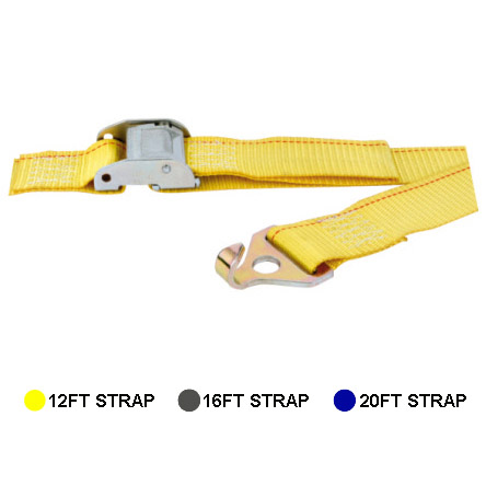 2IN LOGISTIC CAM BUCKLE STRAP W/F PLATE TRAILER HOOK