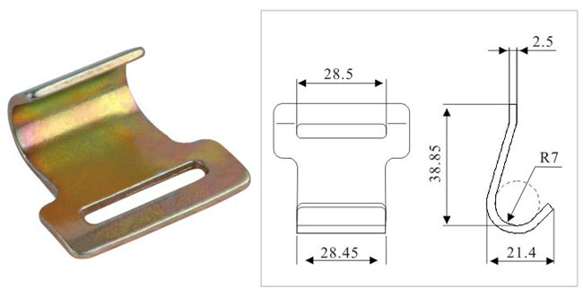 1IN X 800LBS FLAT HOOK