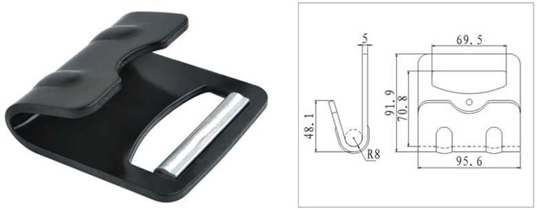 4IN X 16500LBS FLAT HOOK