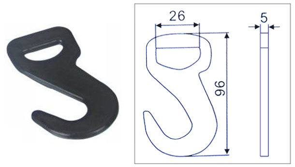 25MM X 1500KG CARLASHING HOOK