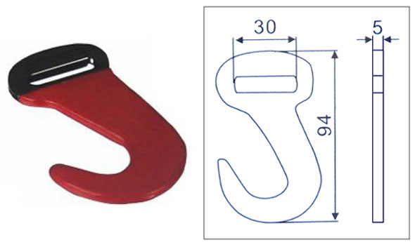 25MM X 2000KG CARLASHING HOOK