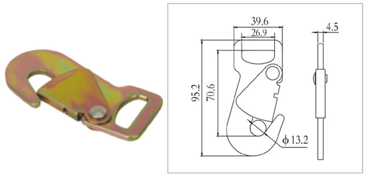 1IN X 5500LBS / 25MM X 2500KG SNAP HOOK
