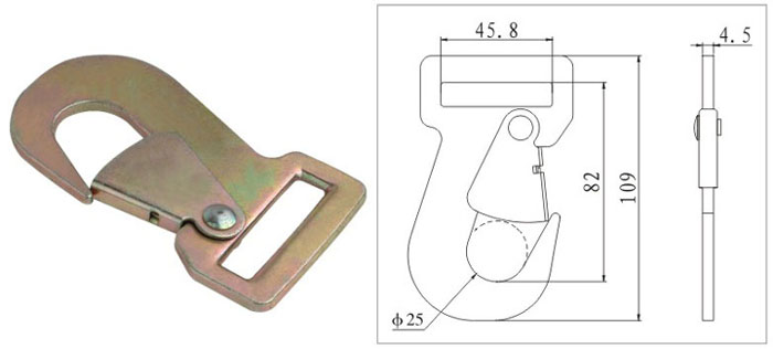 2IN X 6000LBS / 50MM X 2700KG SNAP HOOK