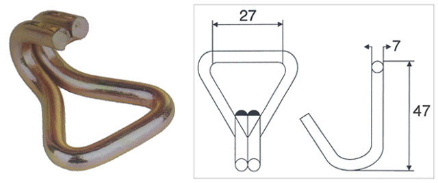 25MM X 1000KG DOUBLE J-HOOK