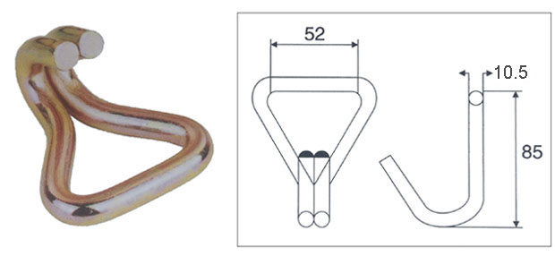 50MM X 4000KG DOUBLE J-HOOK