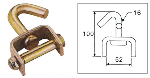 50MM X 5000KG SWIVELED SINGLE J-HOOK