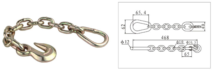 CHAIN ANCHOR WITH PEAR RING