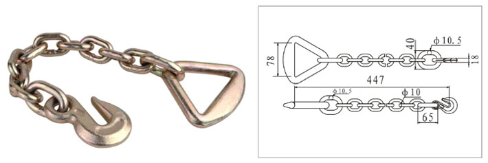CHAIN ANCHOR WITH 3IN DELTA RING