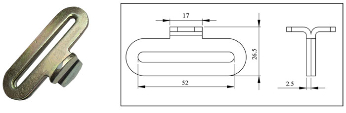 SERIES F BUTTERFLY TRACK FITTING