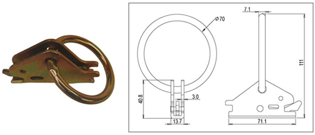 SERIES E/A SPRING FITTING W/ROUND RING