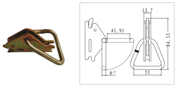 SERIES E/A SPRING FITTING W/PEAR RING