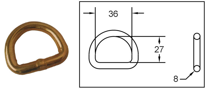 35MM X 2000KG D-RING