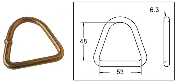 2IN X 3000LBS / 50MM X 1360KG D-RING