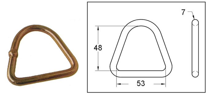 2IN X 5000LBS / 50MM X 2270KG D-RING