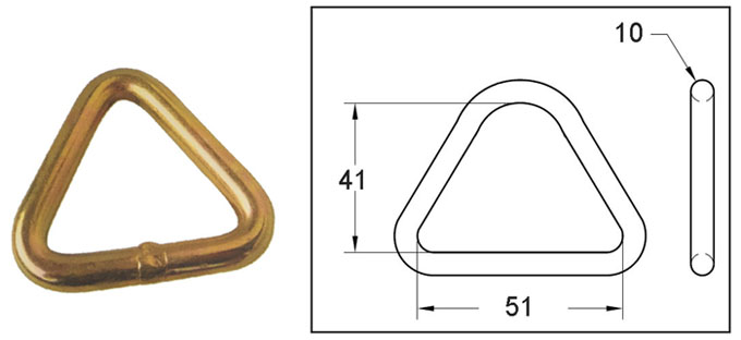 2IN X 11000LBS / 50MM X 5000KG D-RING