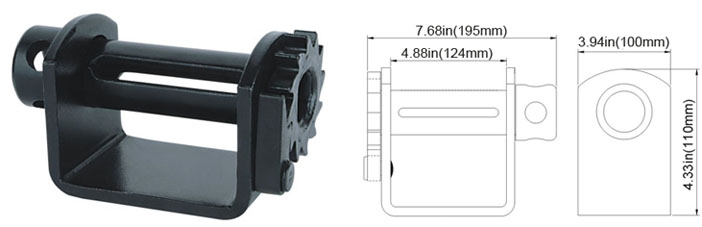 Low Profile Weld-on Webbing Winch
