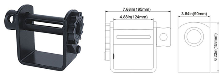 Standard Storable Weld-on Webbing Winch